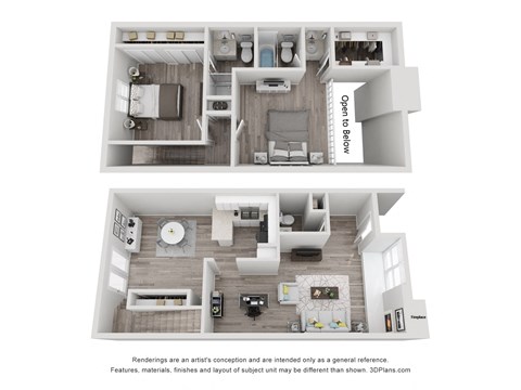 a stylized floor plan of 2103 sq feet with a bedroom and living